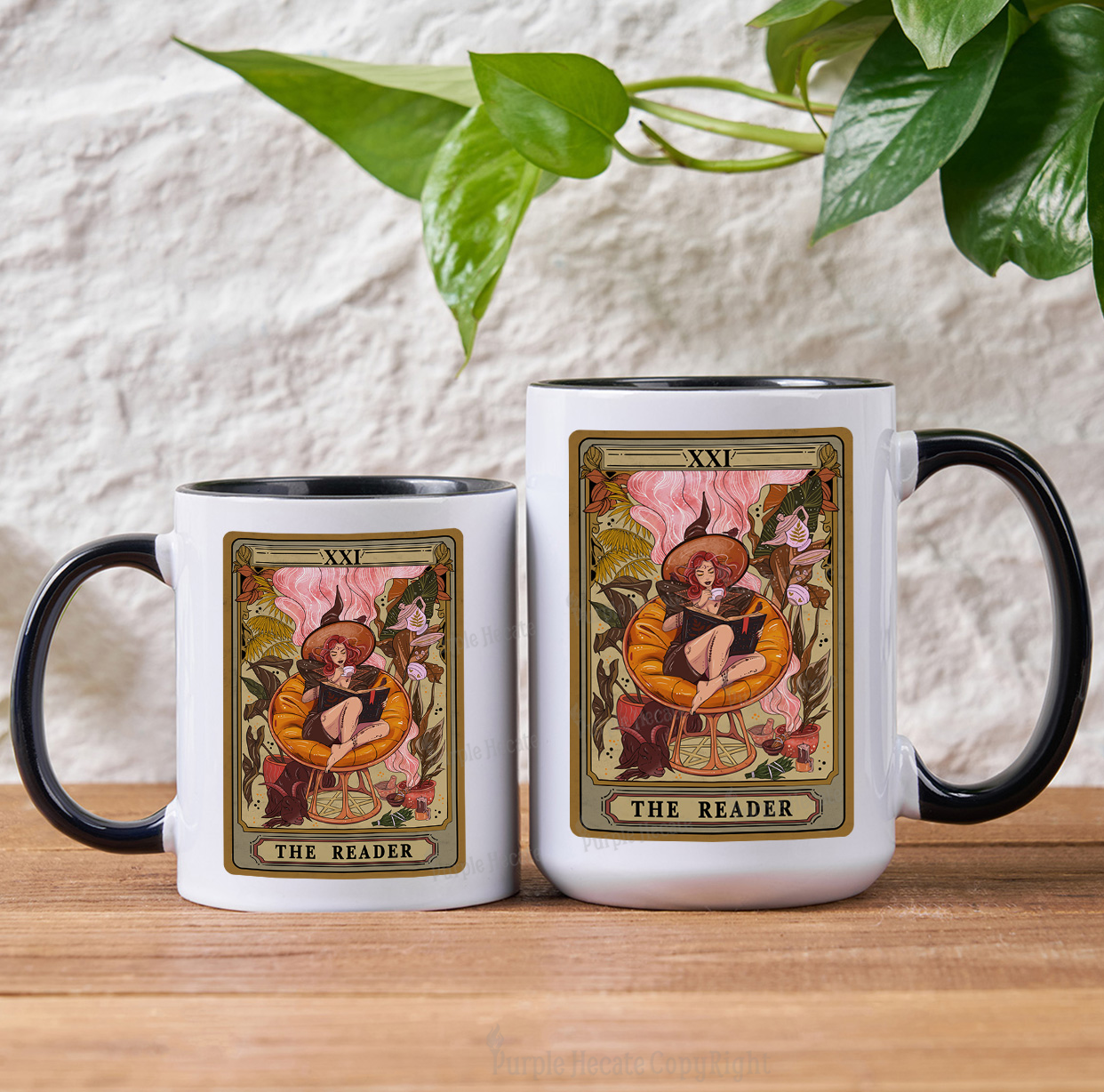 Purplehecate The Reader Tarot Card Mug