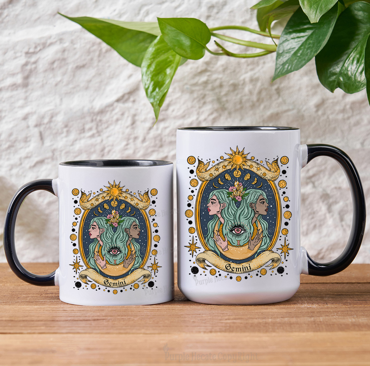 Purplehecate Celestial Gemini Zodiac Mug