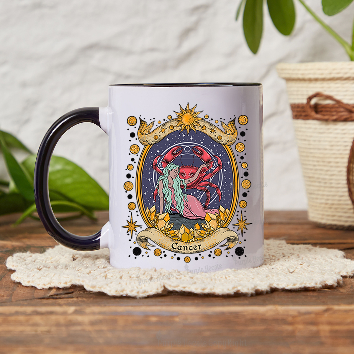 Purplehecate Celestial Cancer Zodiac Mug