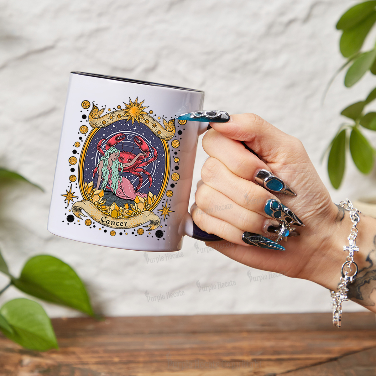 Purplehecate Celestial Cancer Zodiac Mug