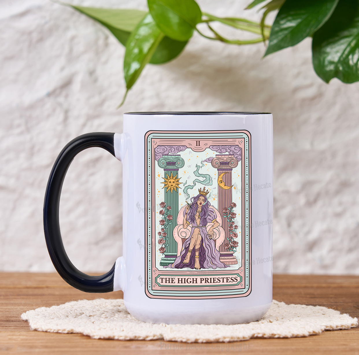 Purplehecate The High Priestess Tarot Card Mug