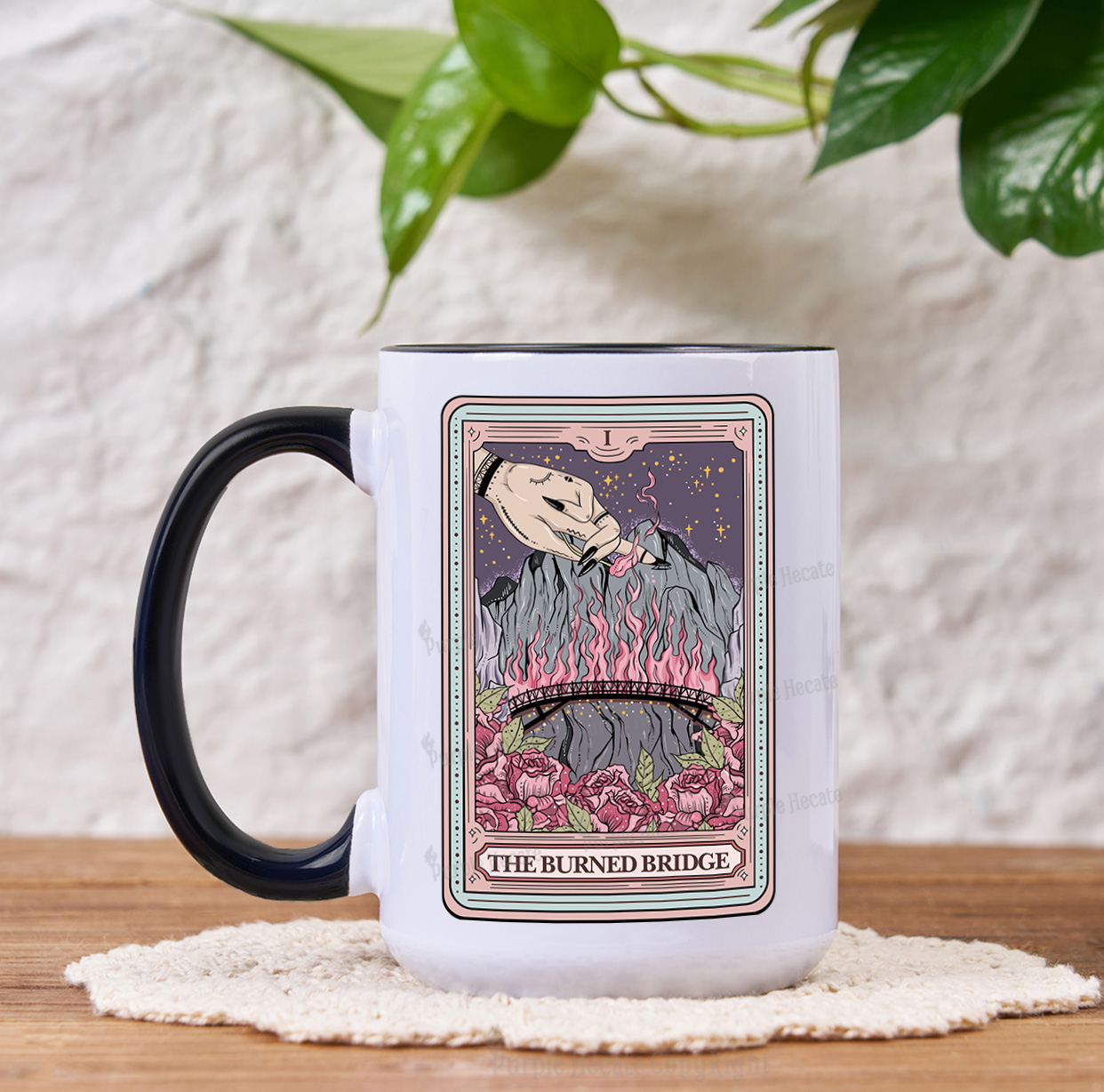 Purplehecate The Burned Bridge Tarot Mug