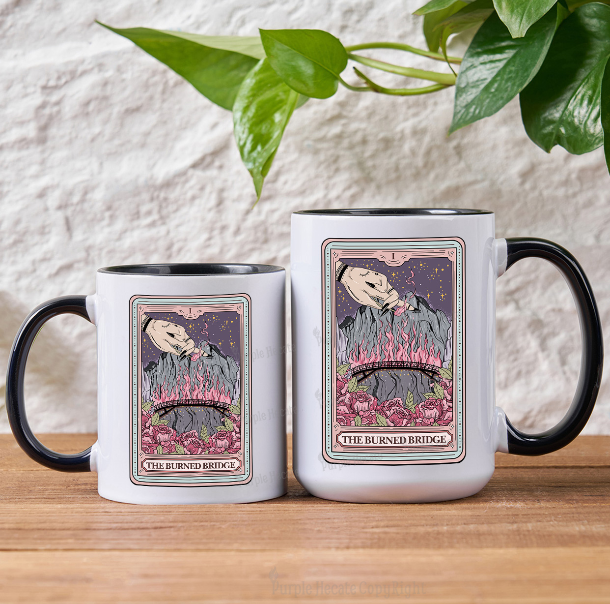 Purplehecate The Burned Bridge Tarot Mug