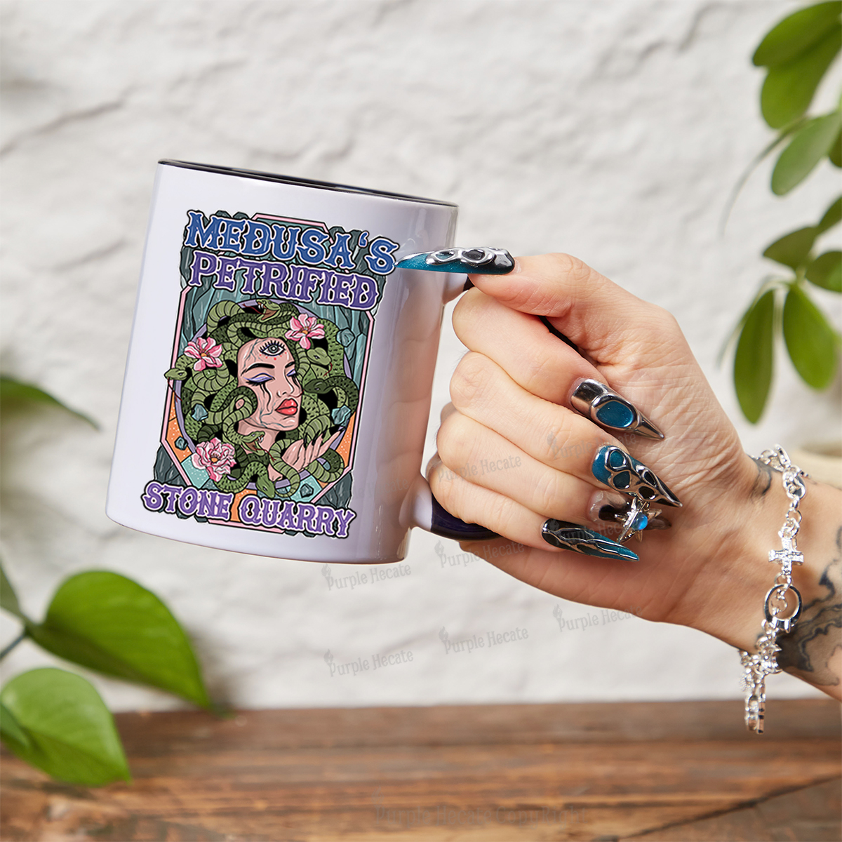 Purplehecate The Gorgon with Snake Hair Medusa Mug