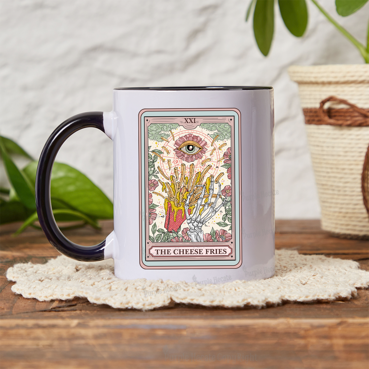 Purplehecate The Cheese Fries Tarot Mug