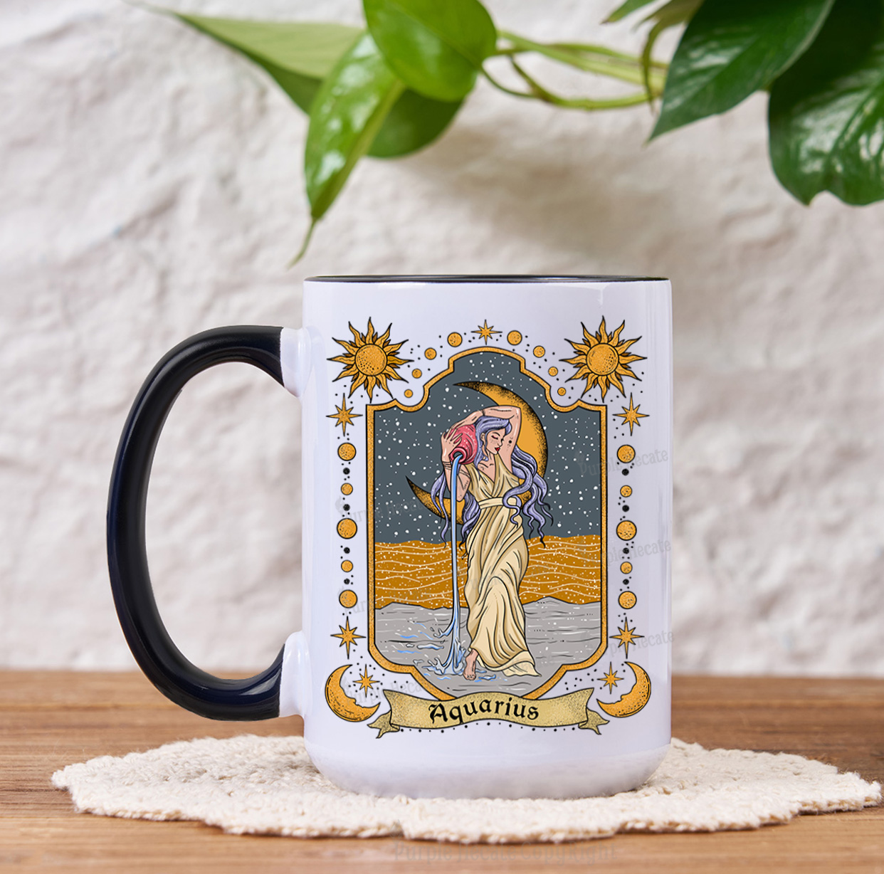 Purplehecate Aquarius Zodiac Mug