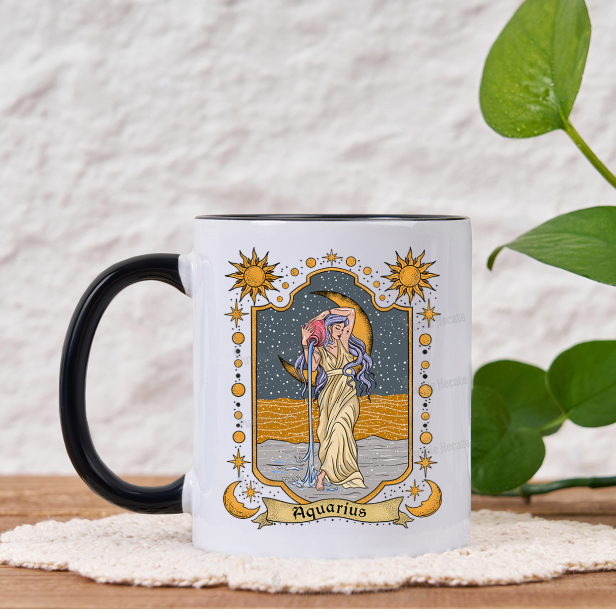 Purplehecate Aquarius Zodiac Mug
