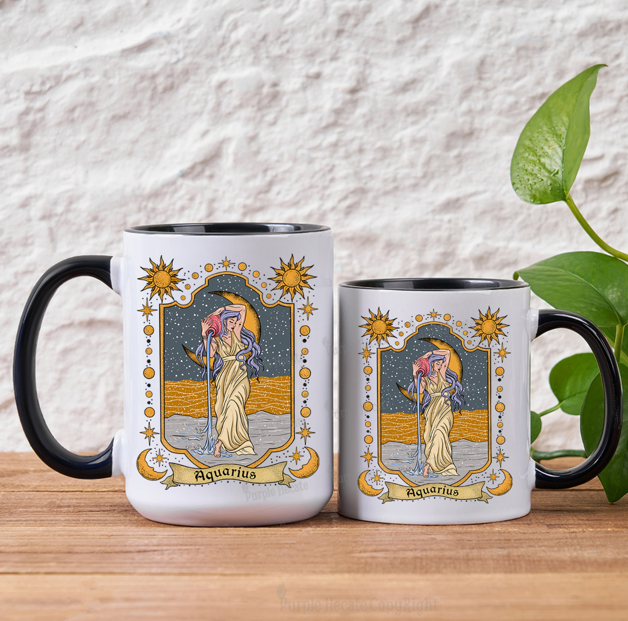 Purplehecate Aquarius Zodiac Mug