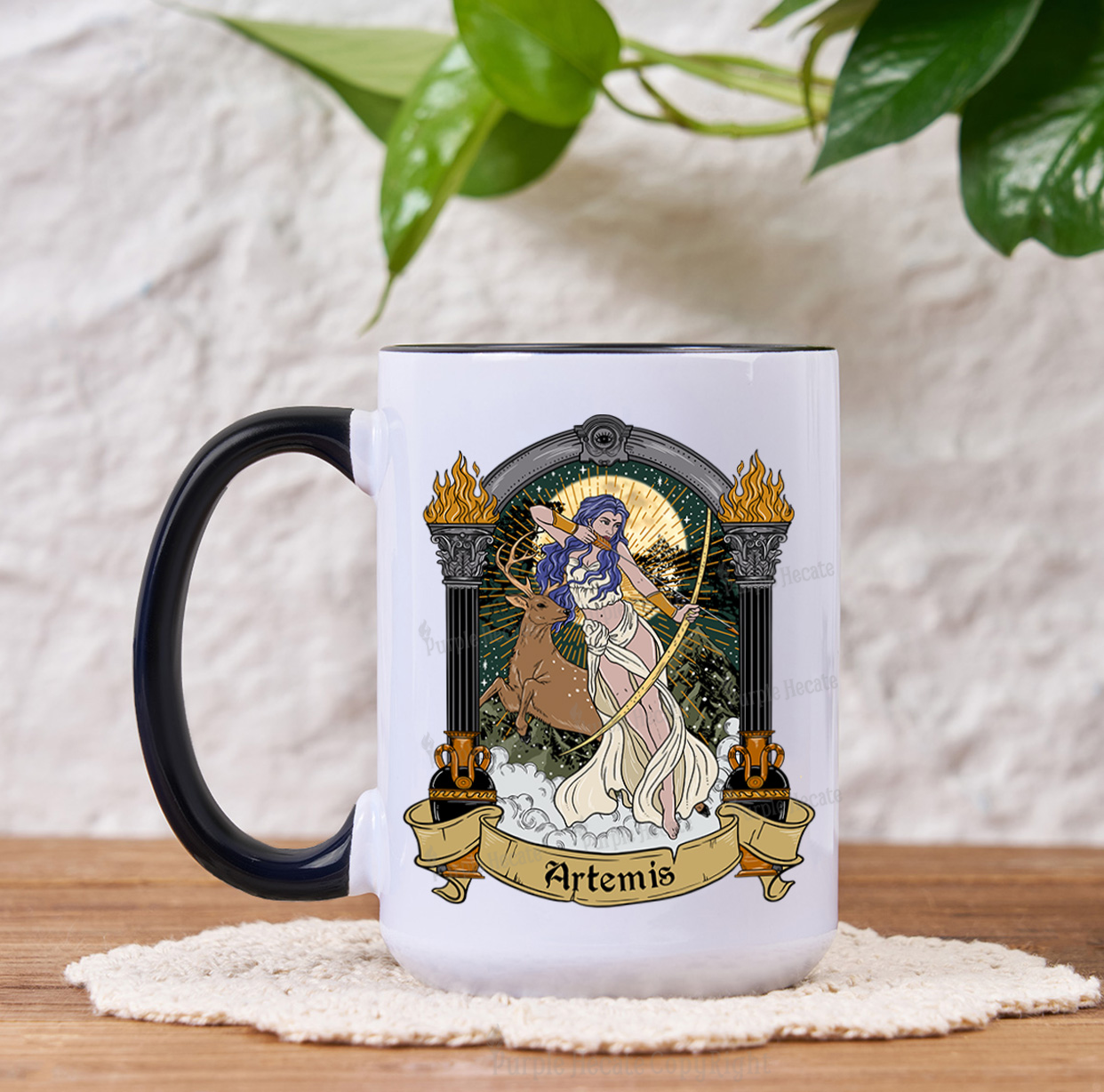 Purplehecate The Huntress Goddess Artemis Mug