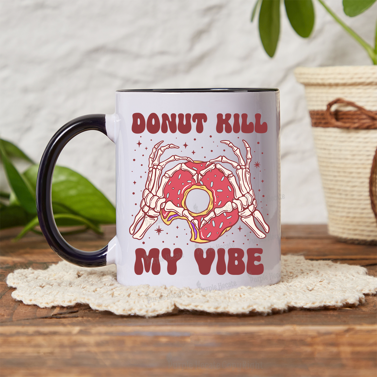 Purplehecate Donut Kill My Vibe Mug