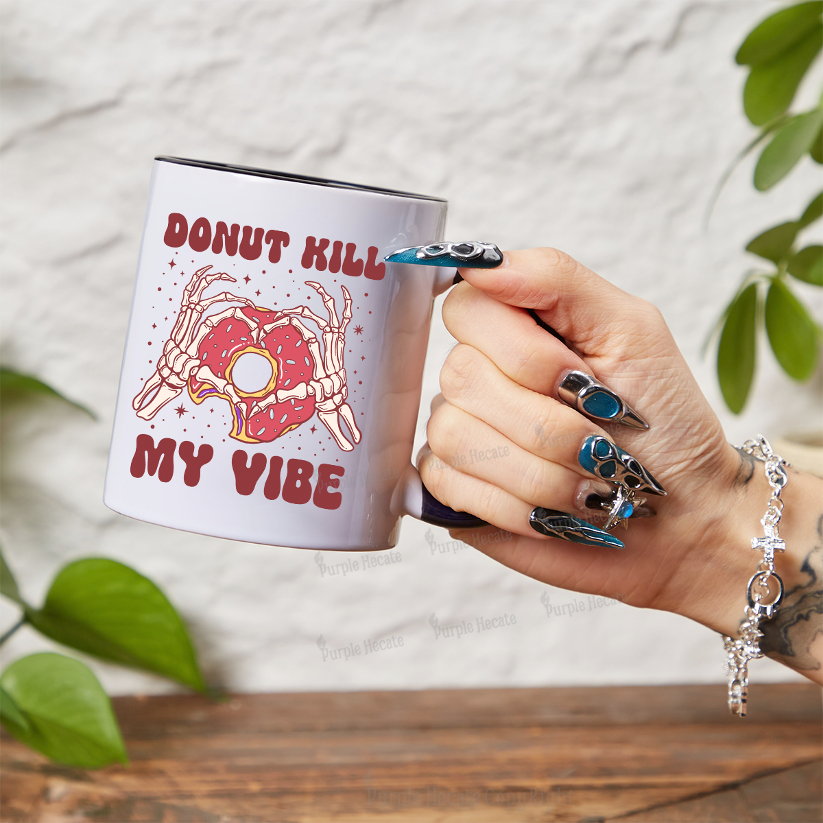 Purplehecate Donut Kill My Vibe Mug