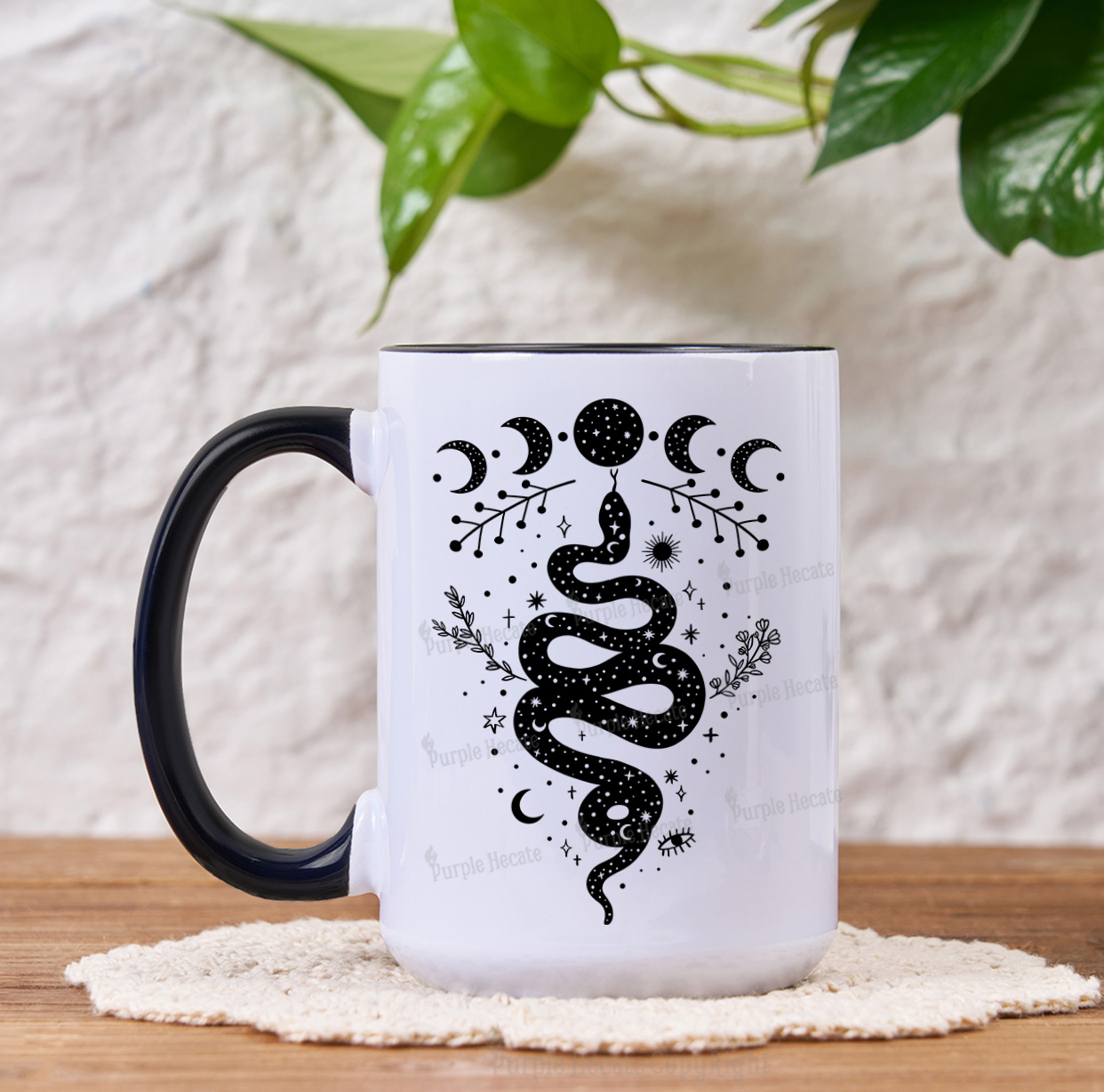 Purplehecate Snake And Moon Phase Comfort Mug
