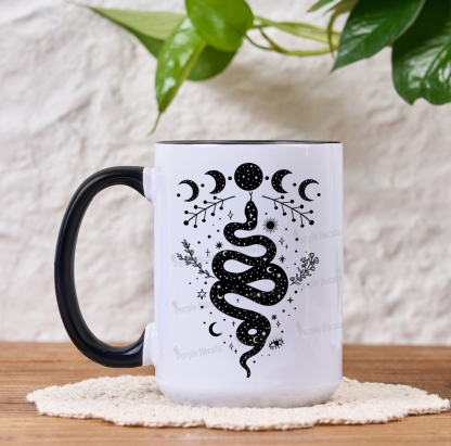 Purplehecate Snake And Moon Phase Comfort Mug