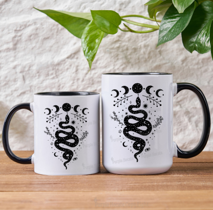 Purplehecate Snake And Moon Phase Comfort Mug