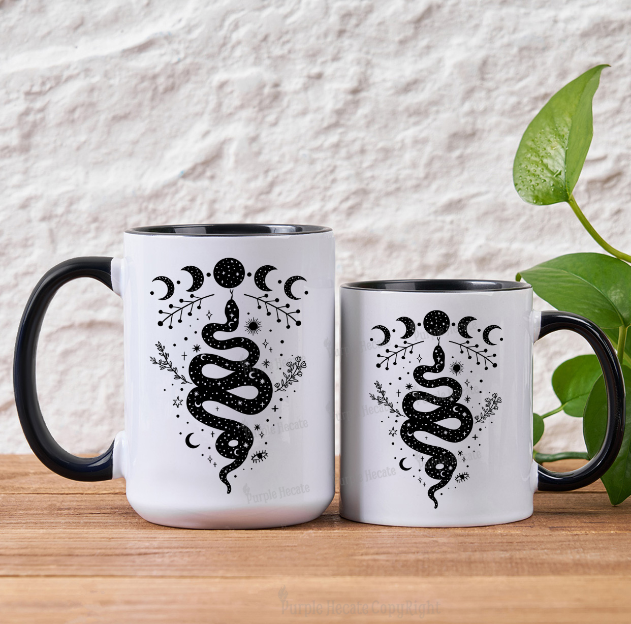 Purplehecate Snake And Moon Phase Comfort Mug
