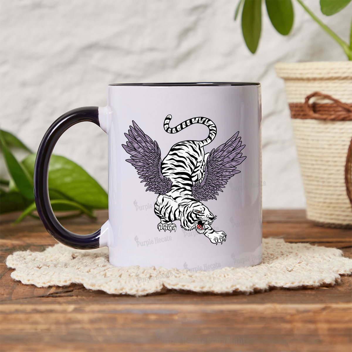 Purplehecate Tiger With Wings Mug