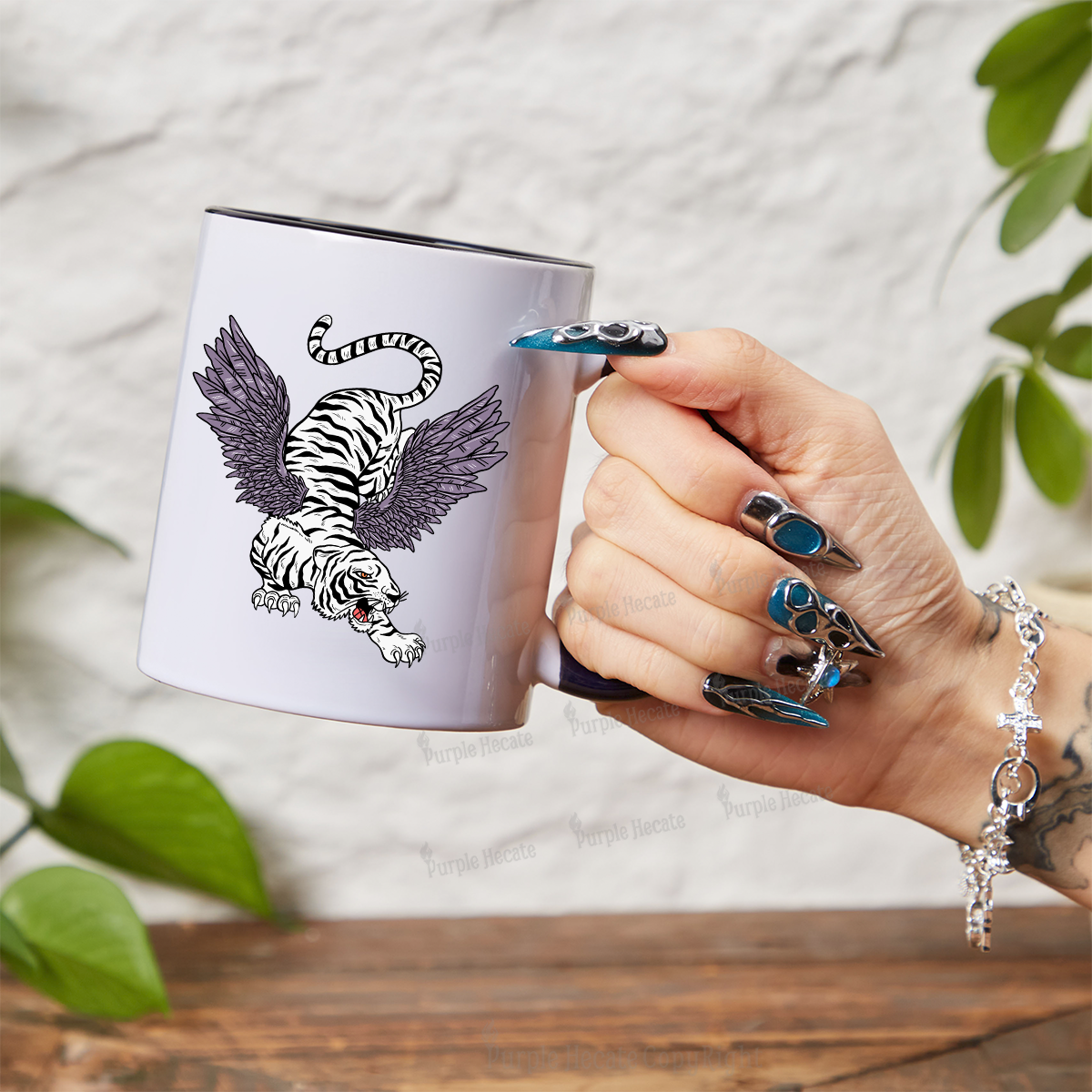 Purplehecate Tiger With Wings Mug