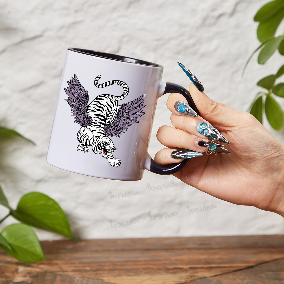 Purplehecate Tiger With Wings Mug