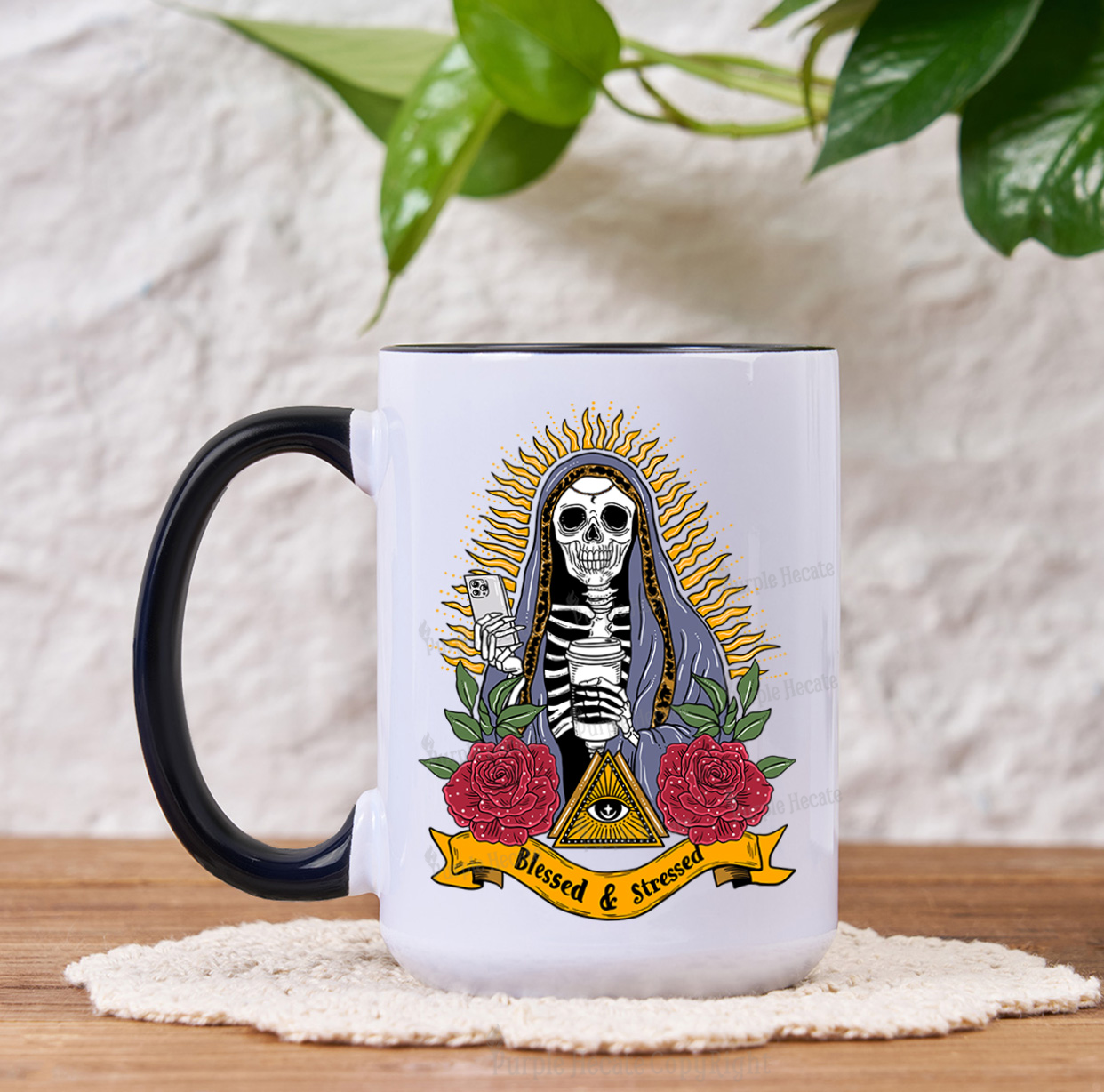 Purplehecate Blessed And Stressed Mug