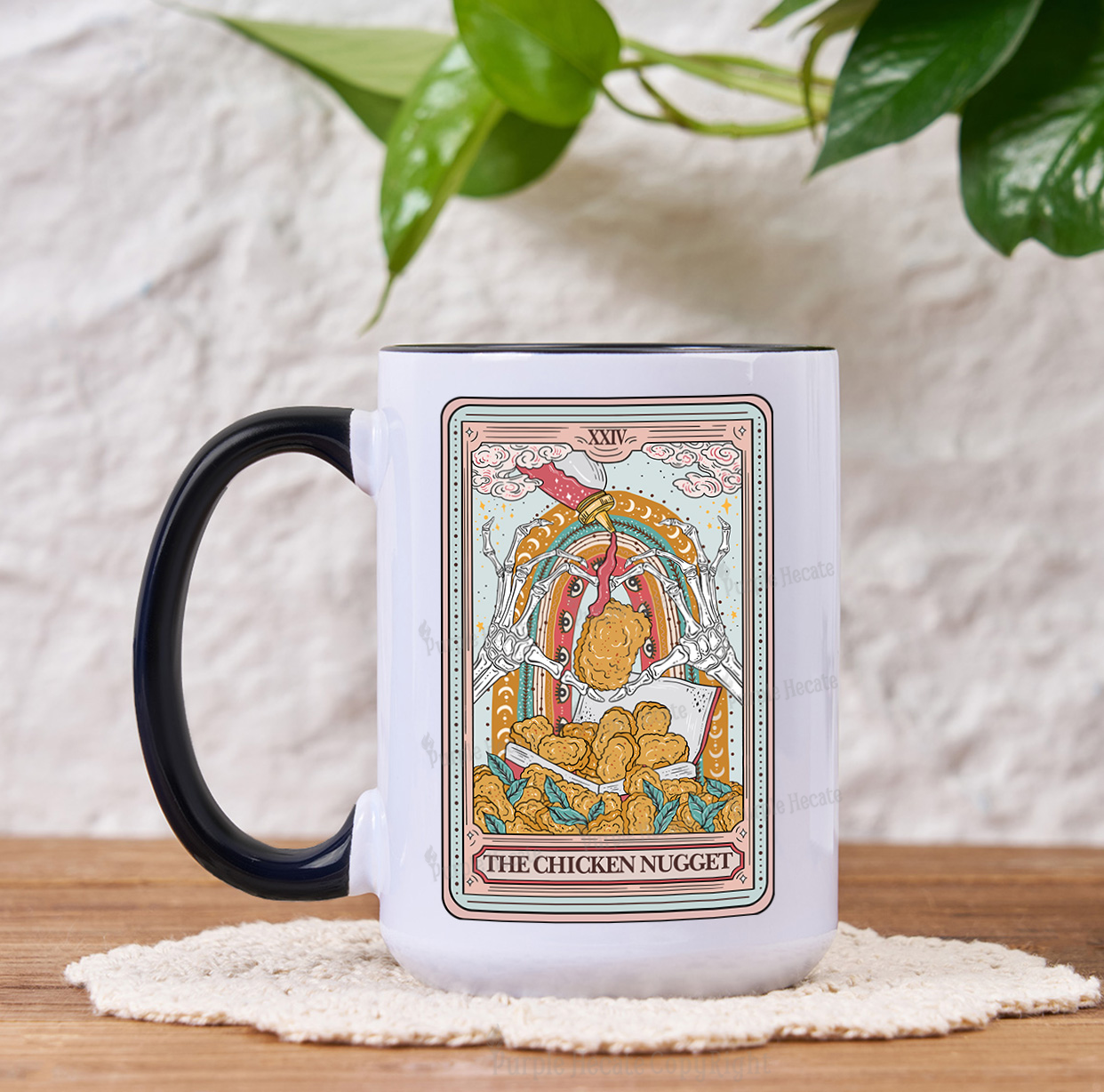 Purplehecate The Chicken Nugget Food Tarot Mug