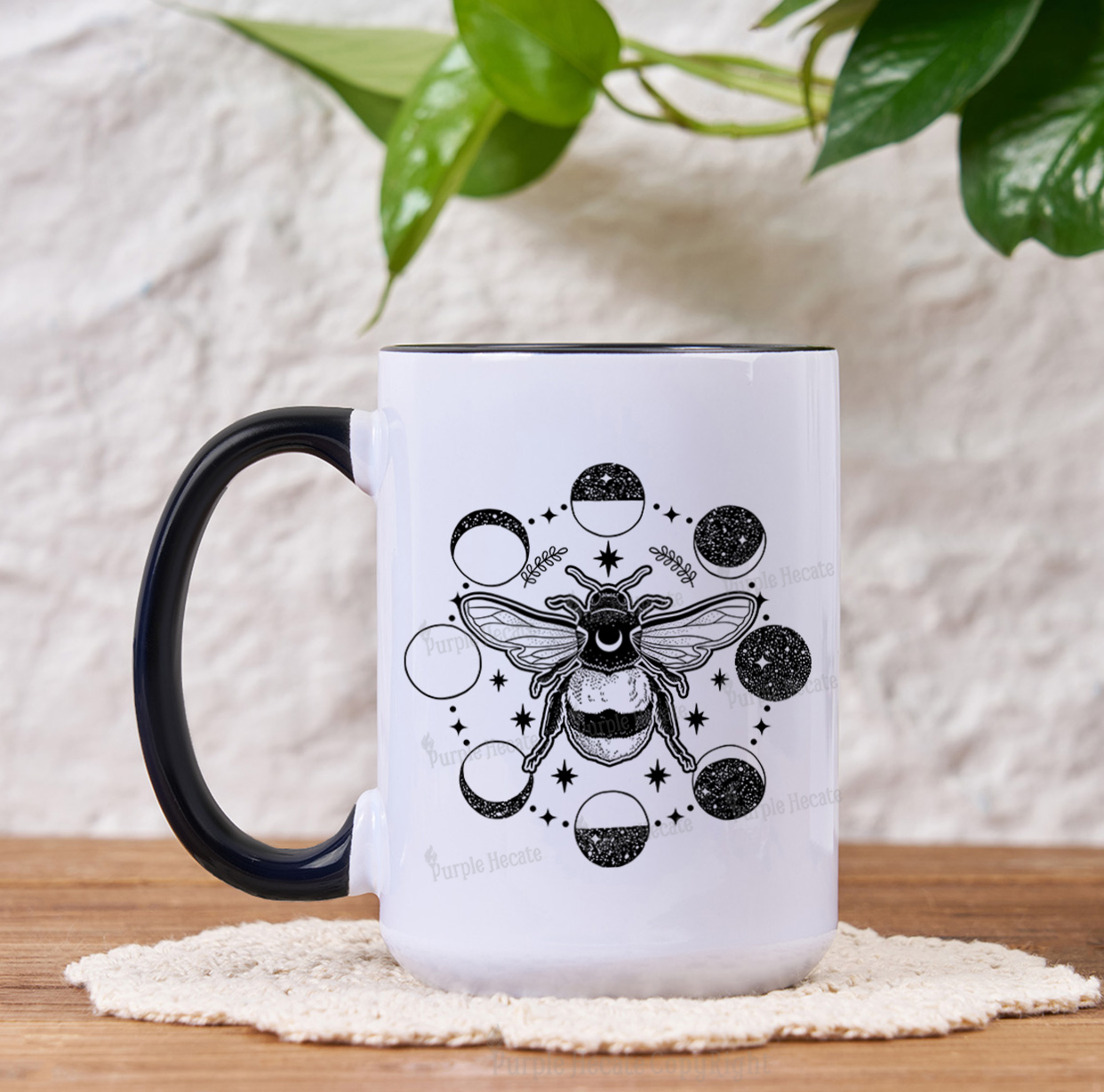 Purplehecate Moon Bee Mug