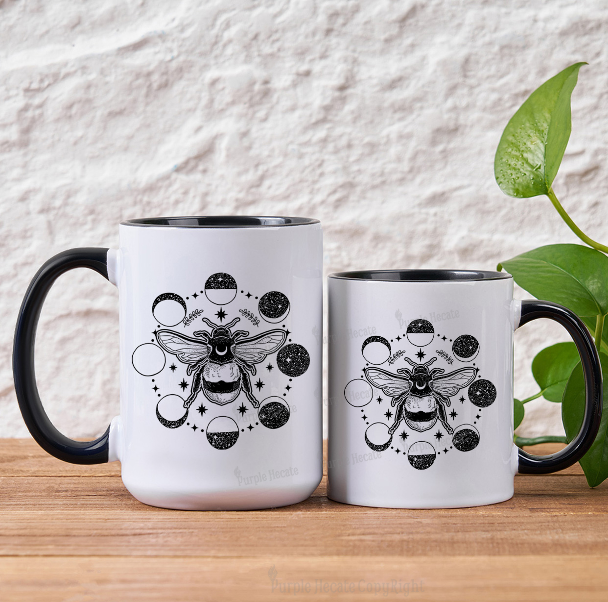 Purplehecate Moon Bee Mug