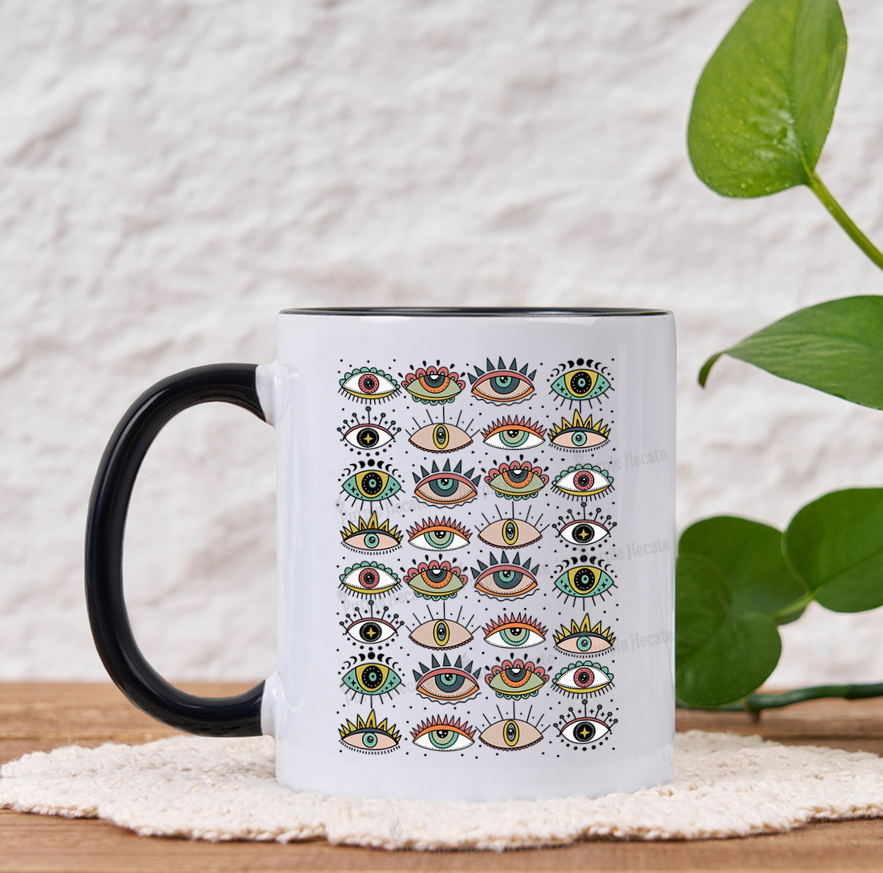 Purplehecate Evil Eye Pattern Mug