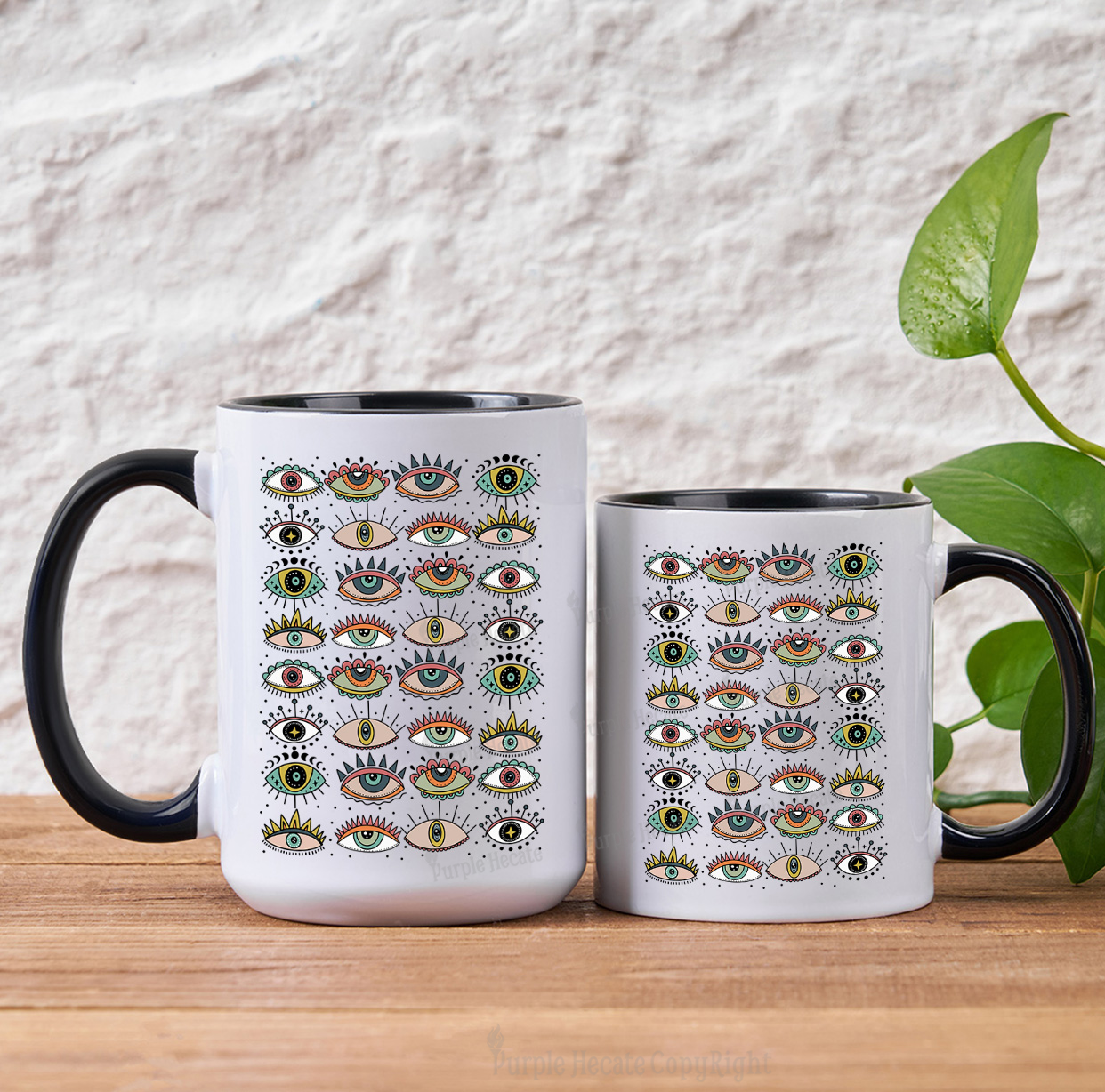 Purplehecate Evil Eye Pattern Mug