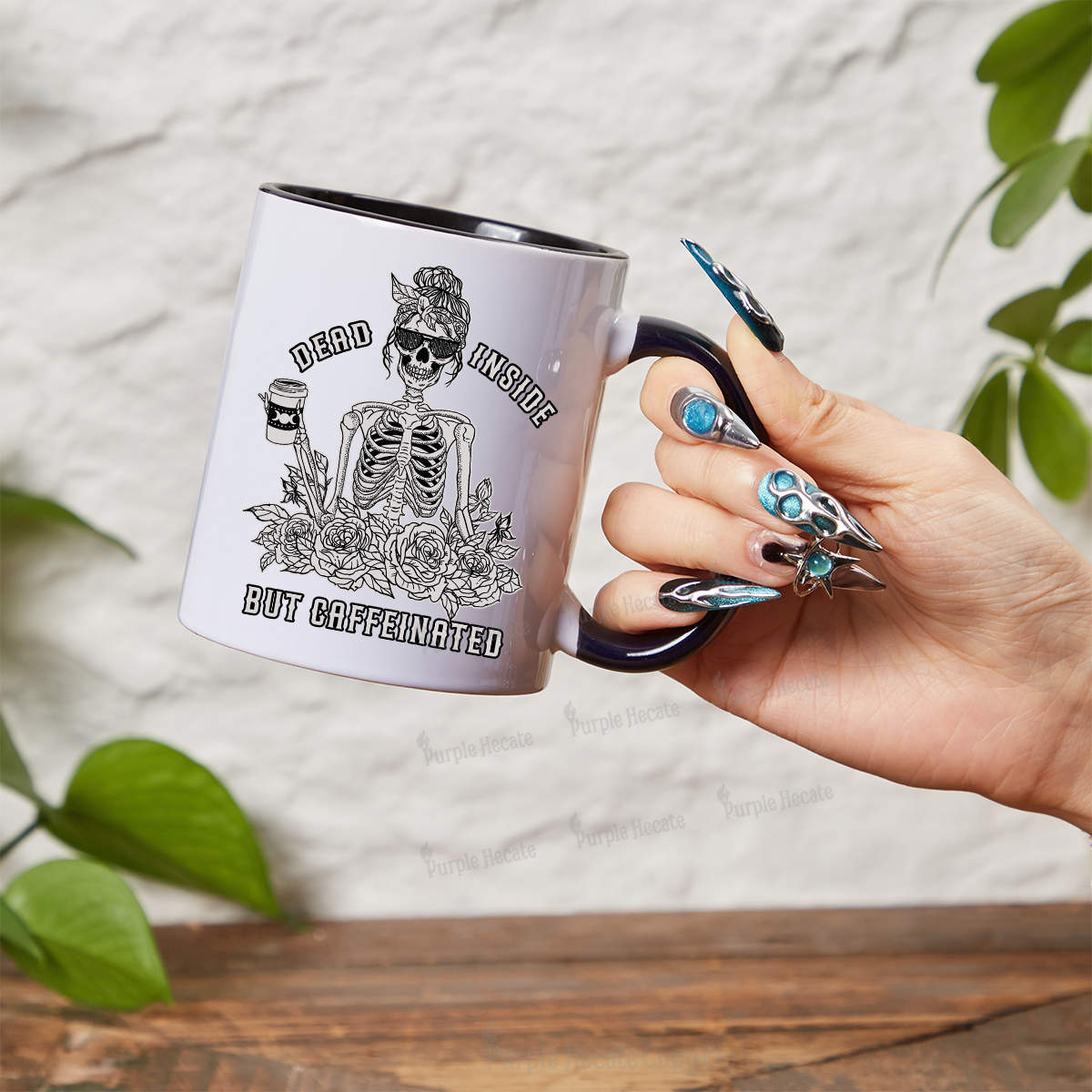 Purplehecate Dead Inside But Caffeinated Mug