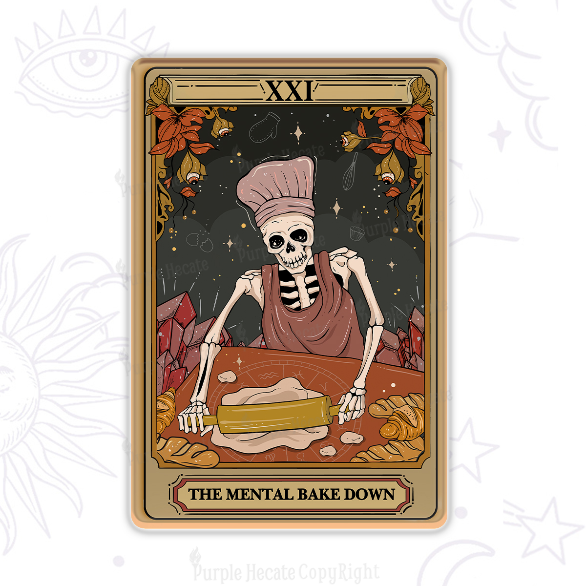 Purplehecate The Mental Bake Down Tarot Magnet