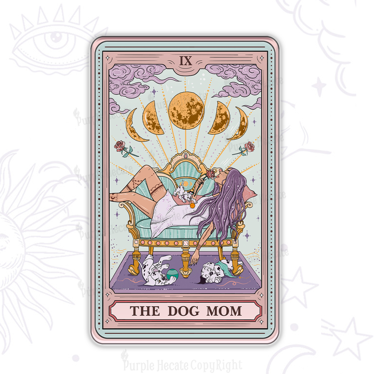 Purplehecate The Dog Mom Tarot Magnet
