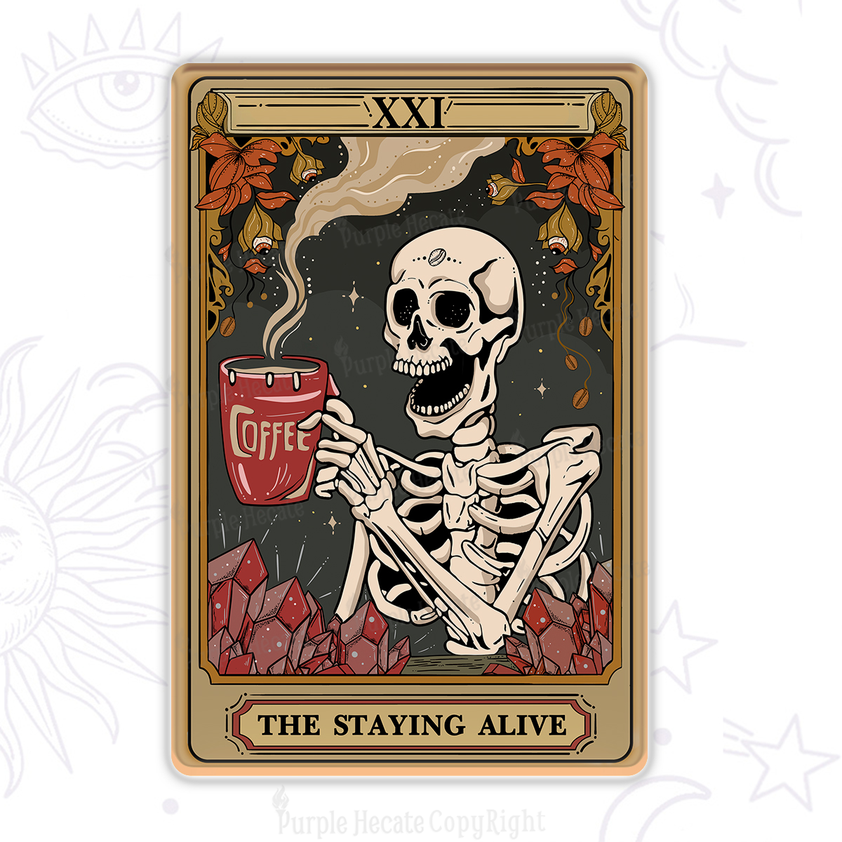 Purplehecate The Staying Alive Tarot Card Magnet