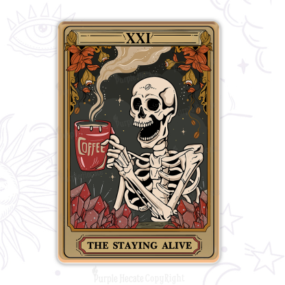 Purplehecate The Staying Alive Tarot Card Magnet