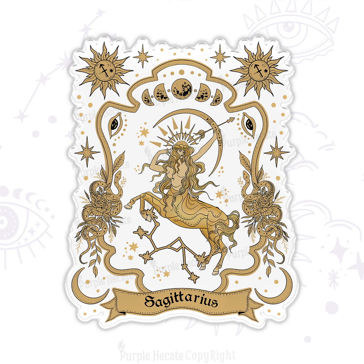 Purplehecate Sagittarius' Astral Mirage Zodiac Magnet