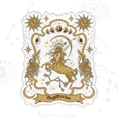 Purplehecate Sagittarius' Astral Mirage Zodiac Magnet