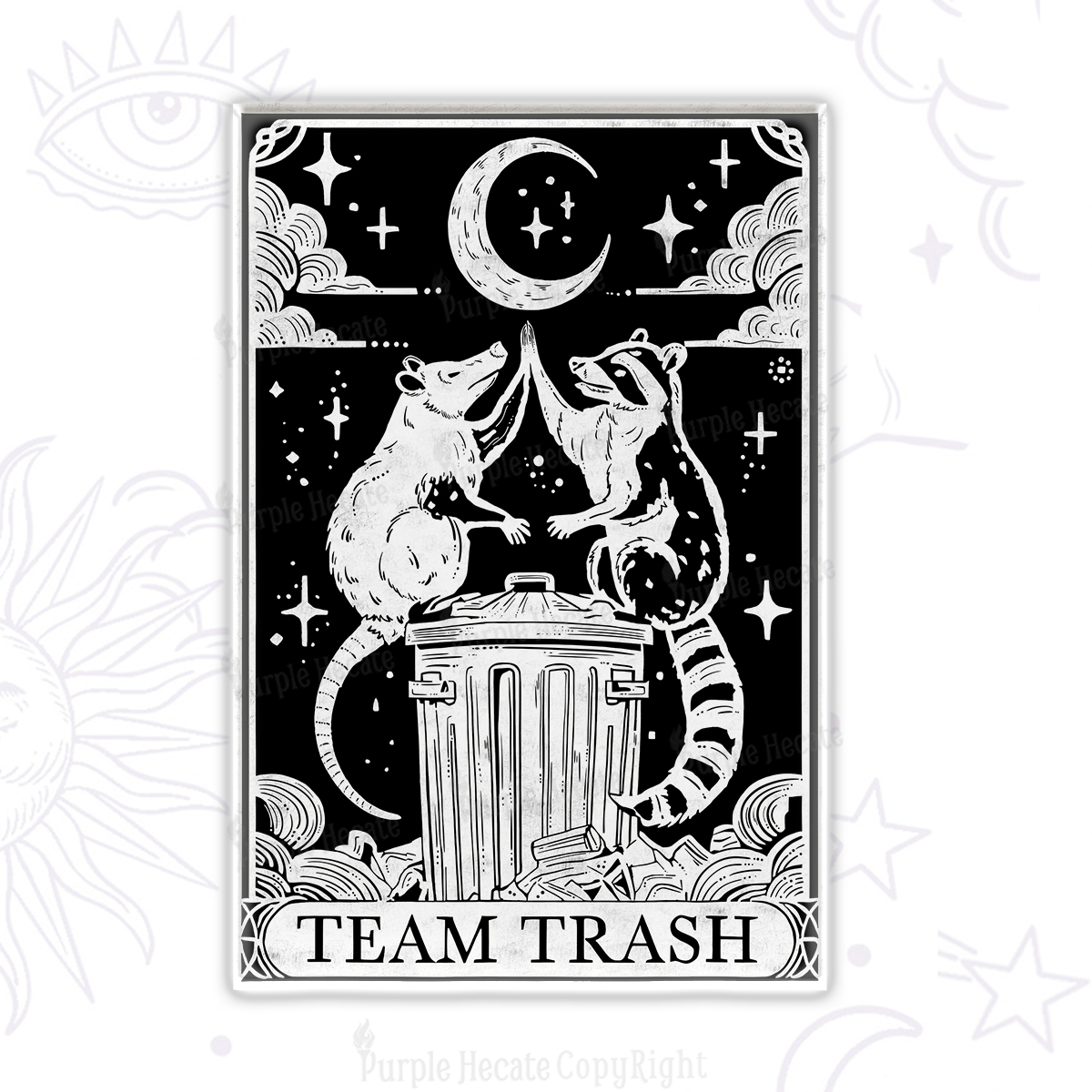 Purplehecate The Team Trash Tarot Magnet