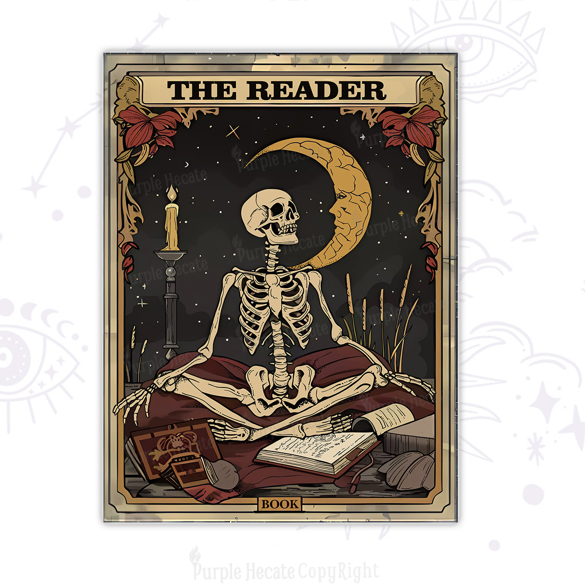 Purplehecate The Reader Tarot Card Magnet