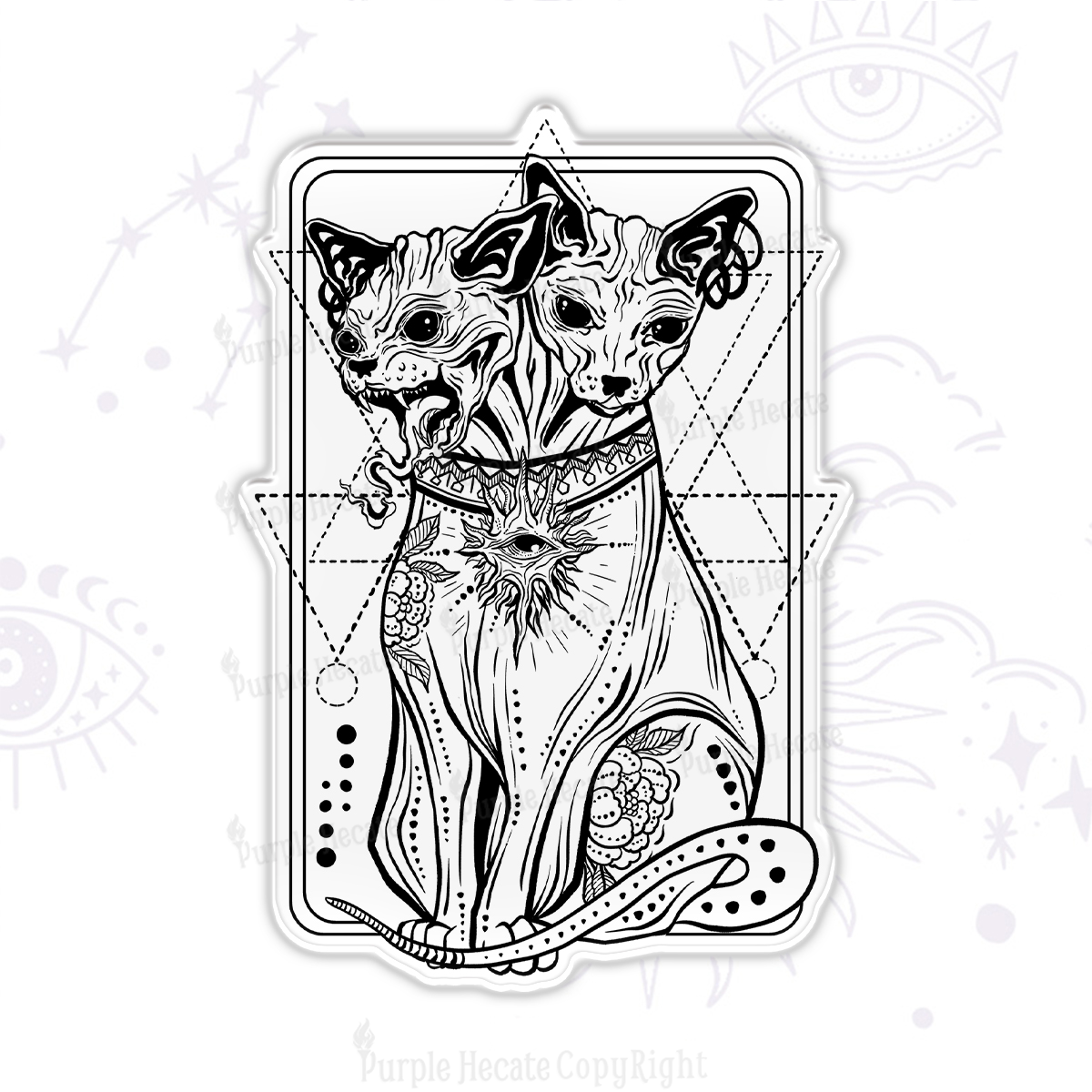 Purplehecate The Cat Goddess Bastet Magnet