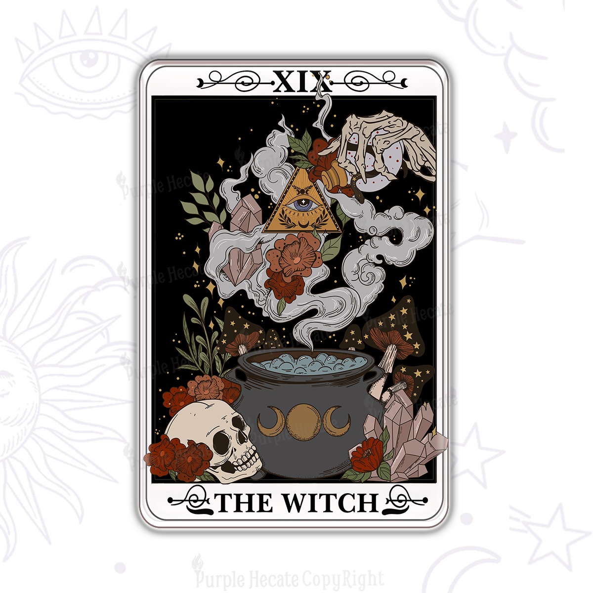 Purplehecate The Witch Tarot Magnet