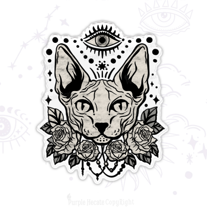 Purplehecate Mystical Cat Magnet