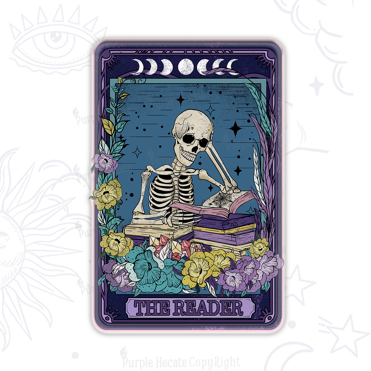 Purplehecate The Reader Tarot Card Magnet