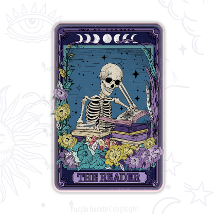 Purplehecate The Reader Tarot Card Magnet