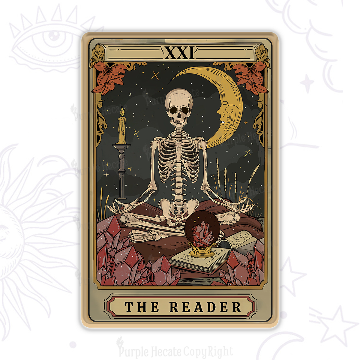 Purplehecate The Reader Tarot Magnet