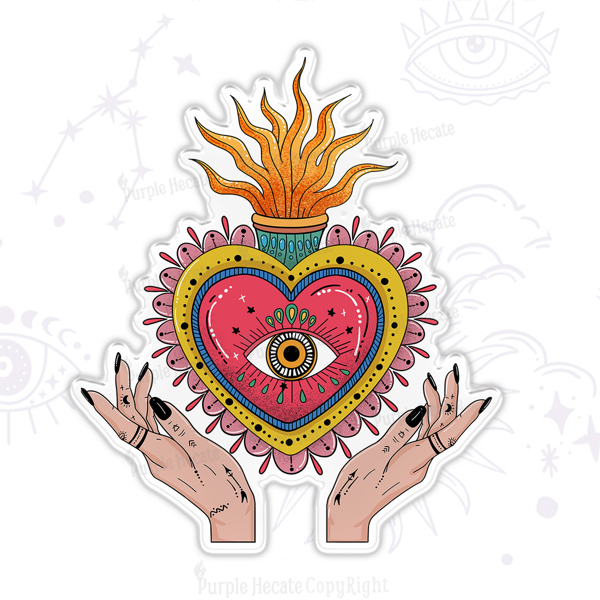 Purplehecate The Fiery Eye Magnet