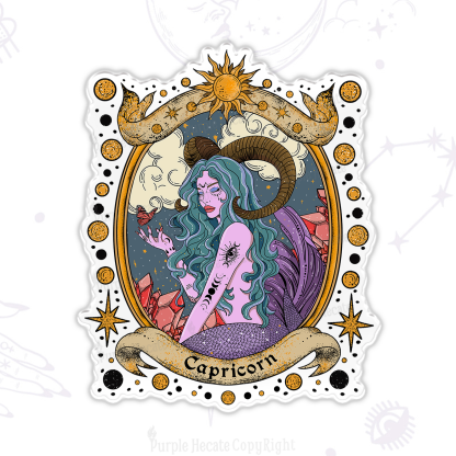 Purplehecate Capricorn Radiance Zodiac Magnet