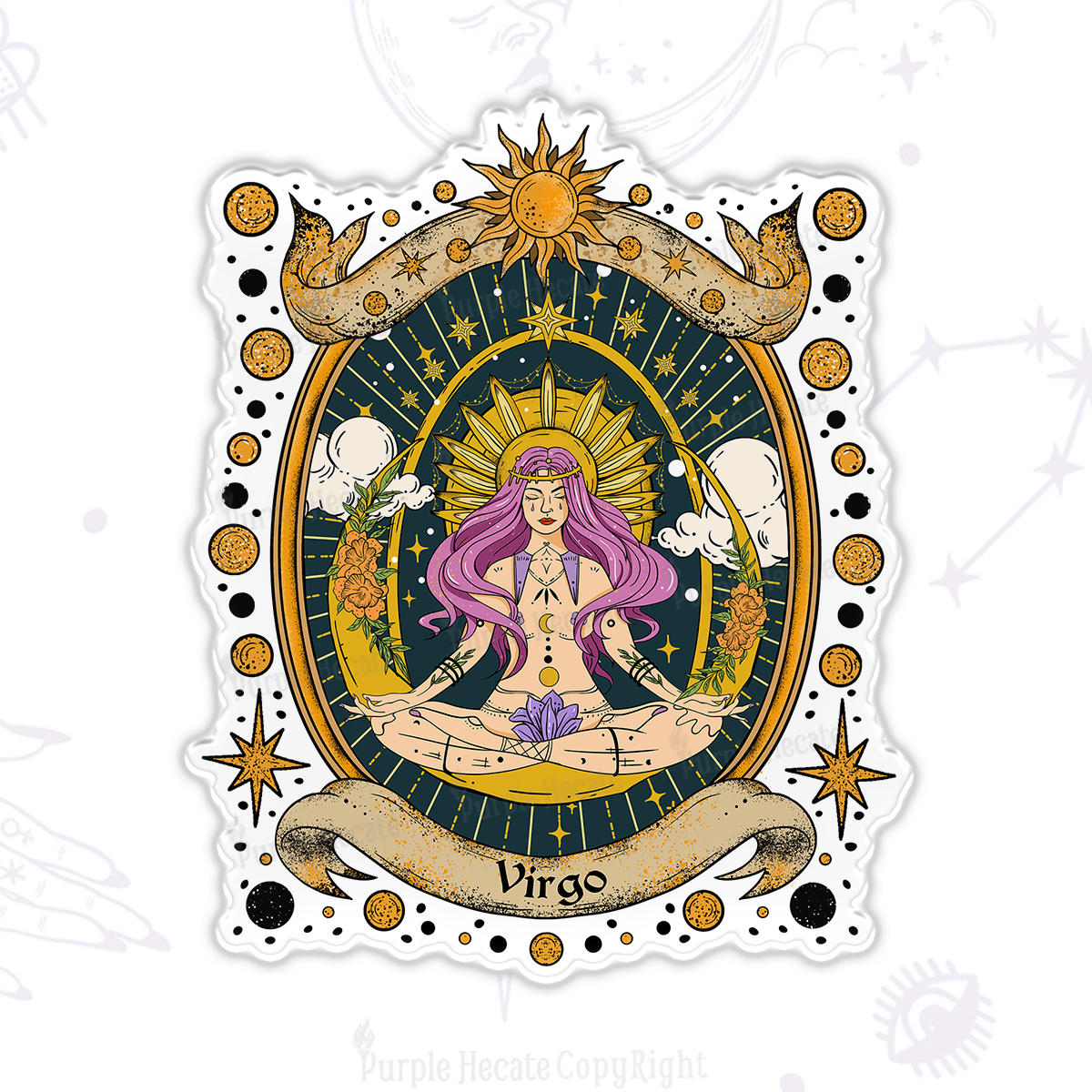 Purplehecate Virgo Radiance Zodiac Magnet
