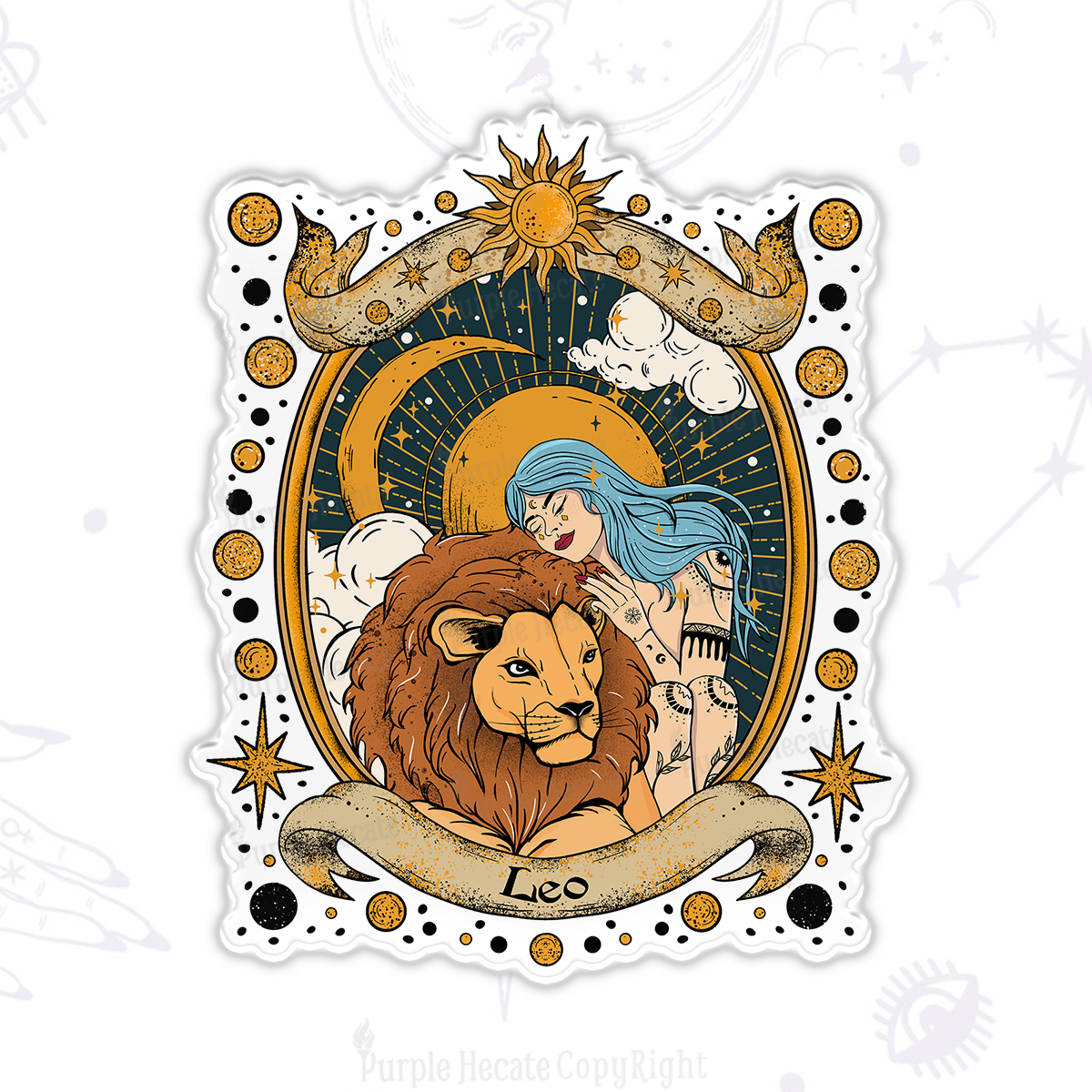 Purplehecate Leo Radiance Zodiac Magnet