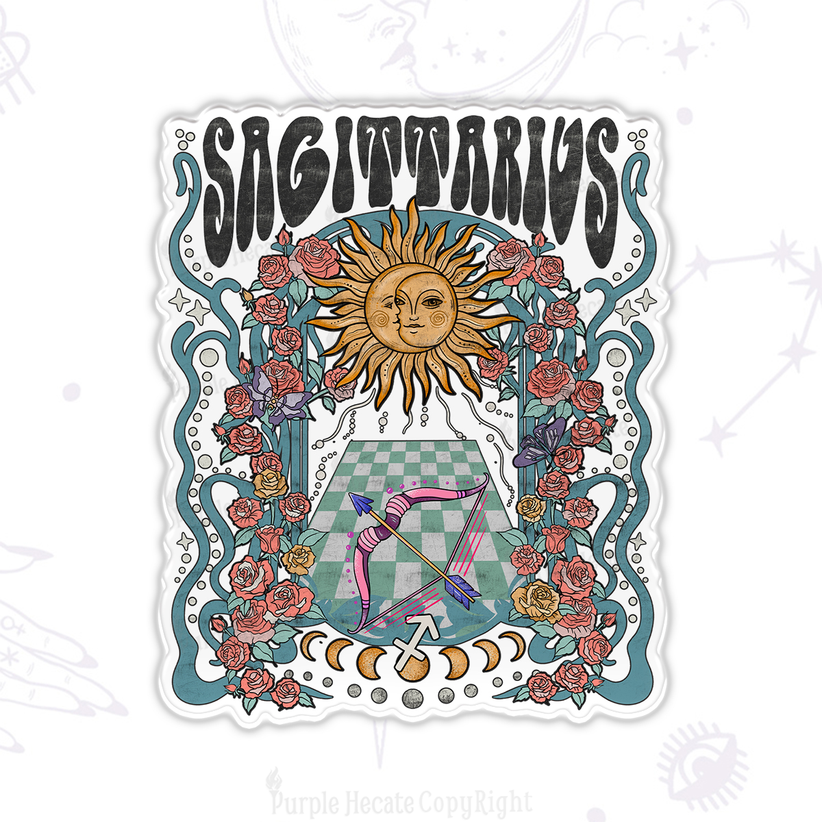 Purplehecate Sagittarius Spirit Zodiac Magnet