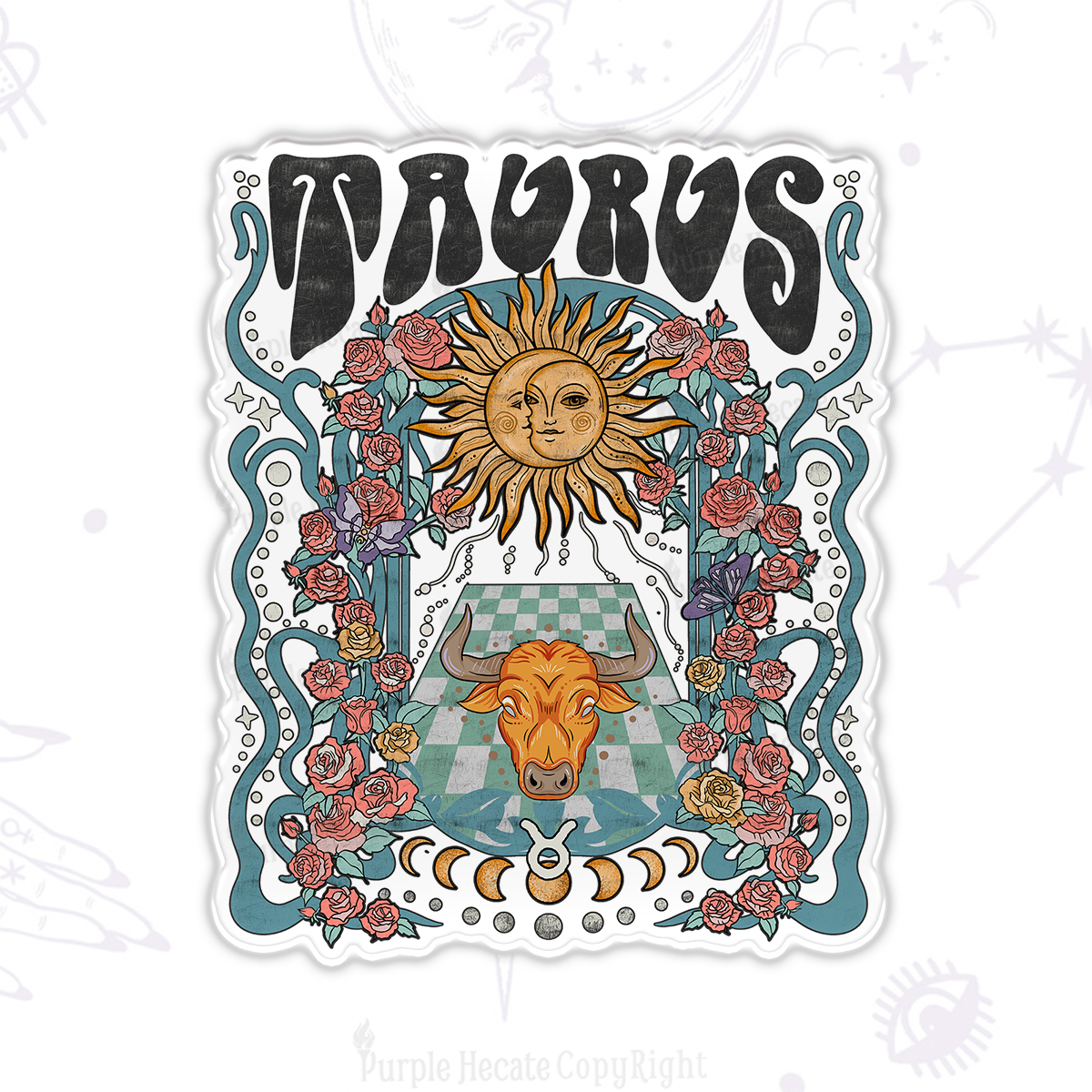 Purplehecate Taurus Spirit Zodiac Magnet