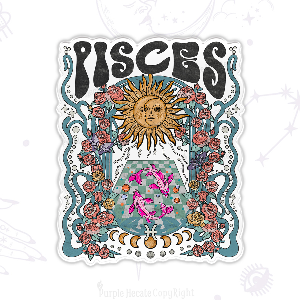 Purplehecate Pisces Spirit Zodiac Magnet